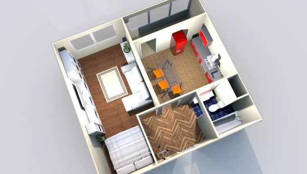 Планировка однокомнатной квартиры — лучшие варианты дизайна