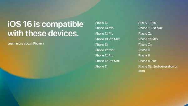 Какие iPhone будут поддерживать iOS 16